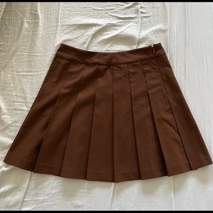 Aritzia olive mini 15” skirt - tiramisu brown